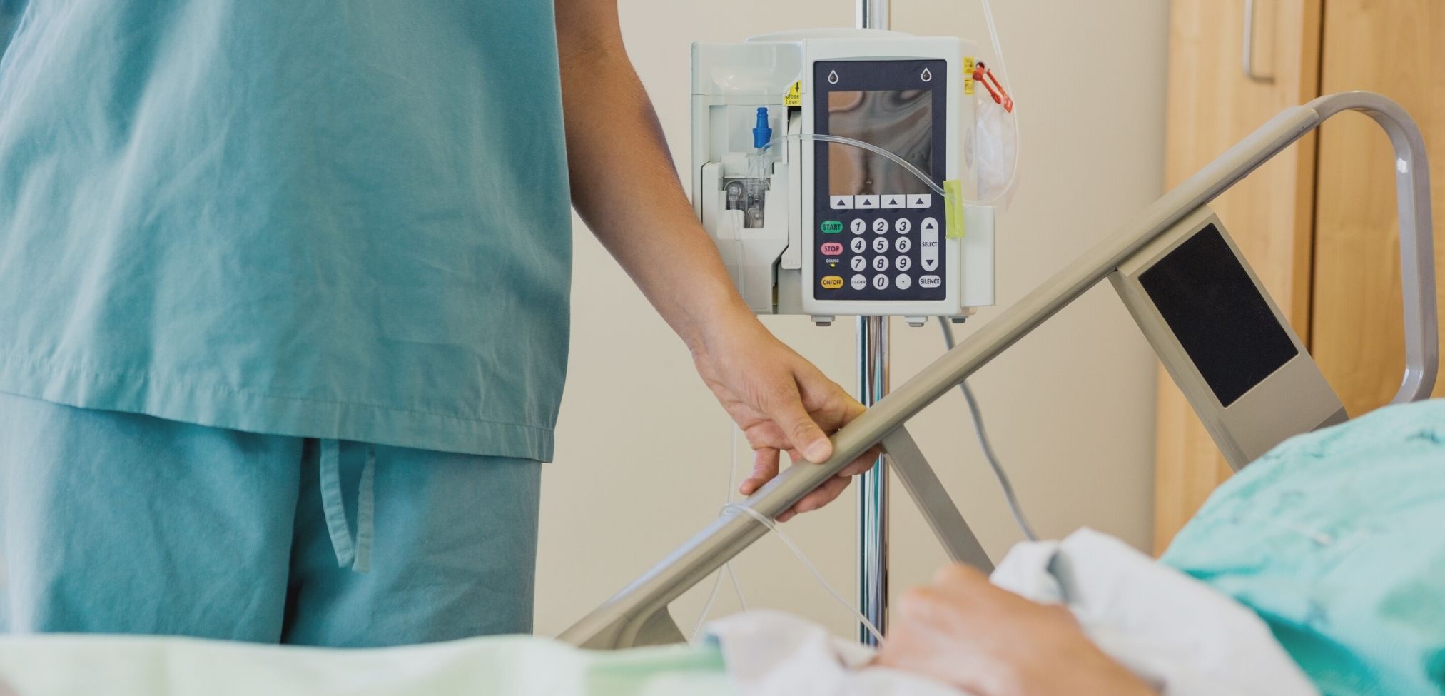 nurse checking on patient