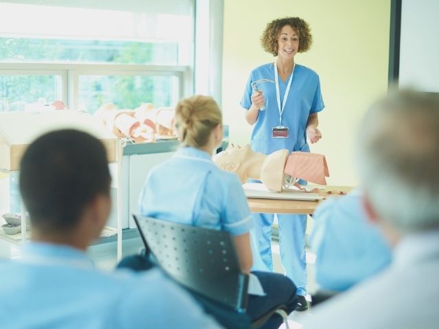 clinical nurse educator teaching students