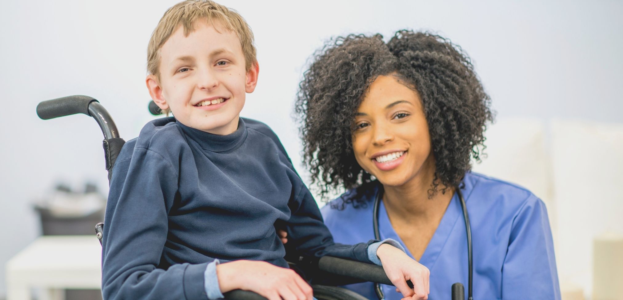 nurse working with patient with developmental disability