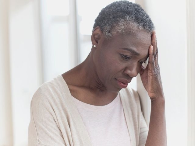 woman struggling with mental health